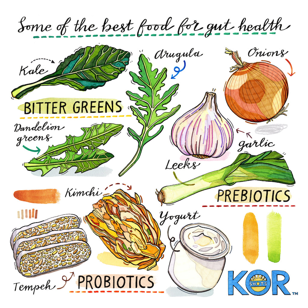 some of the best food for gut health illustration